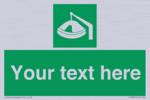 Custom sign Safe condition Davit-launched liferaft